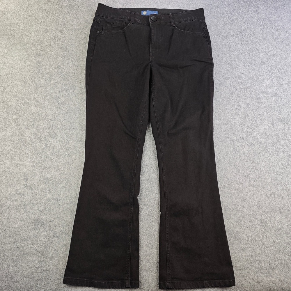 Democracy Absolution Bootcut Jeans Womens 12P Petite Black Denim Stretch